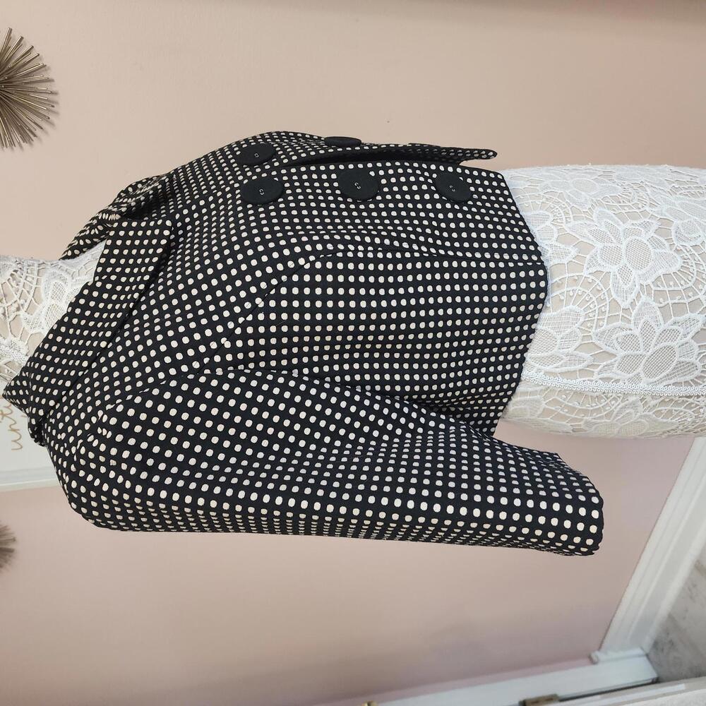 LKNW Signature by Robbie Bee brown polka dot cropped Blazer Jacket 14